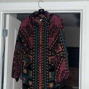 Farm Rio Yawanawa Stripe Sweater Dress